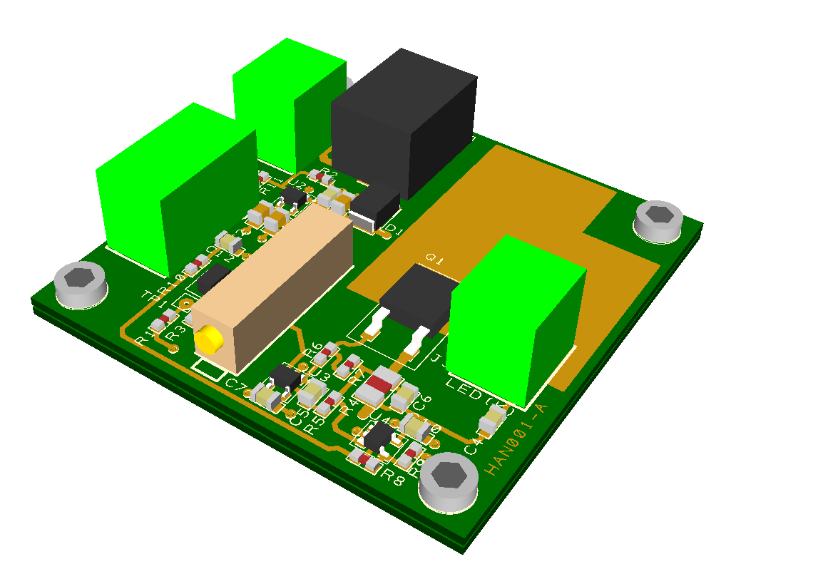 LED Driver PCB render